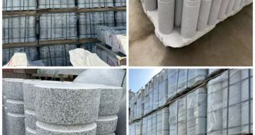 鹤岗 芝麻白花岗岩挡车柱、隔离柱多少钱