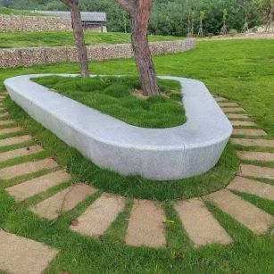 鹤岗 芝麻白光面整石坐凳