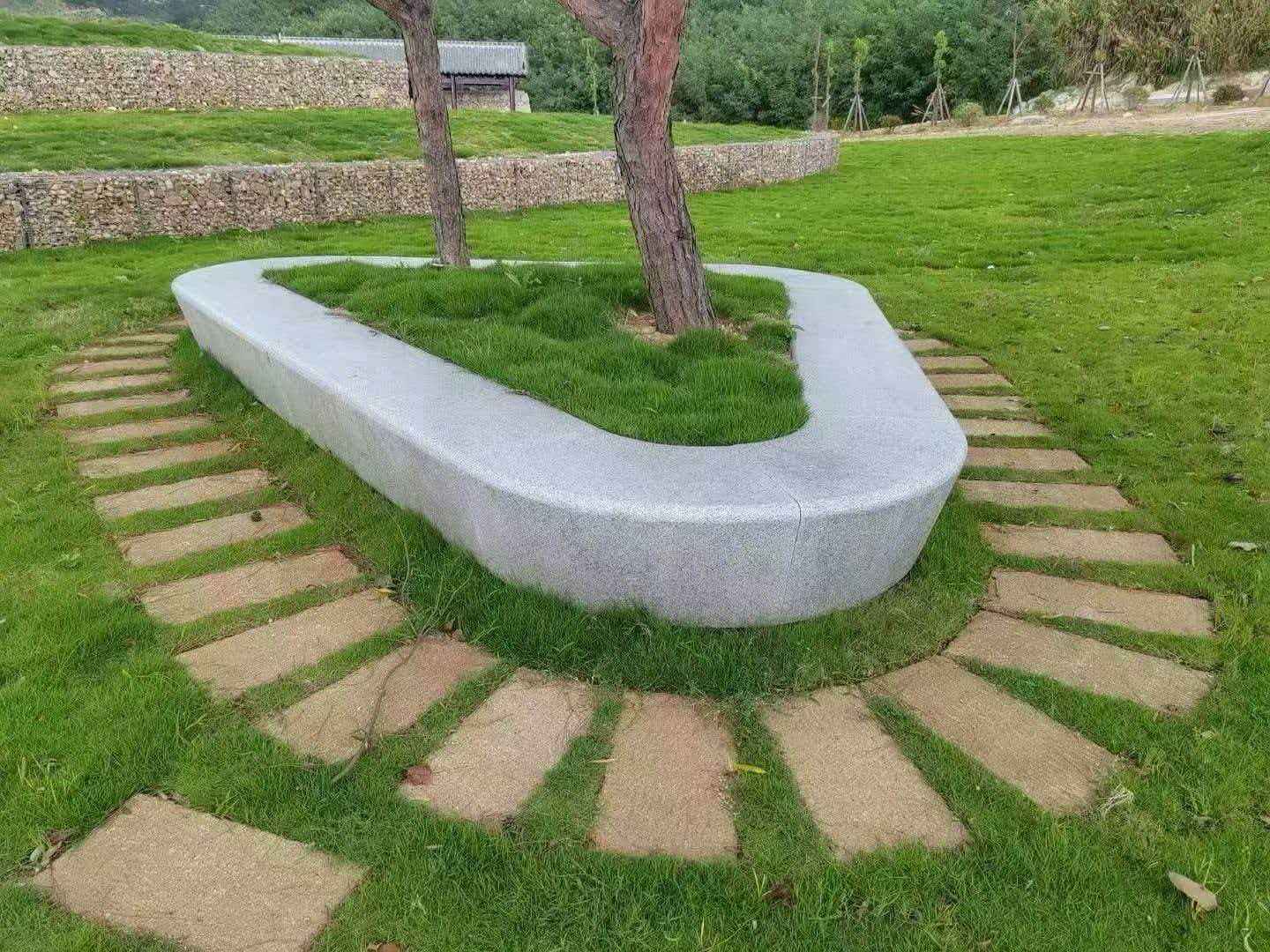 鹤岗 芝麻白光面整石坐凳