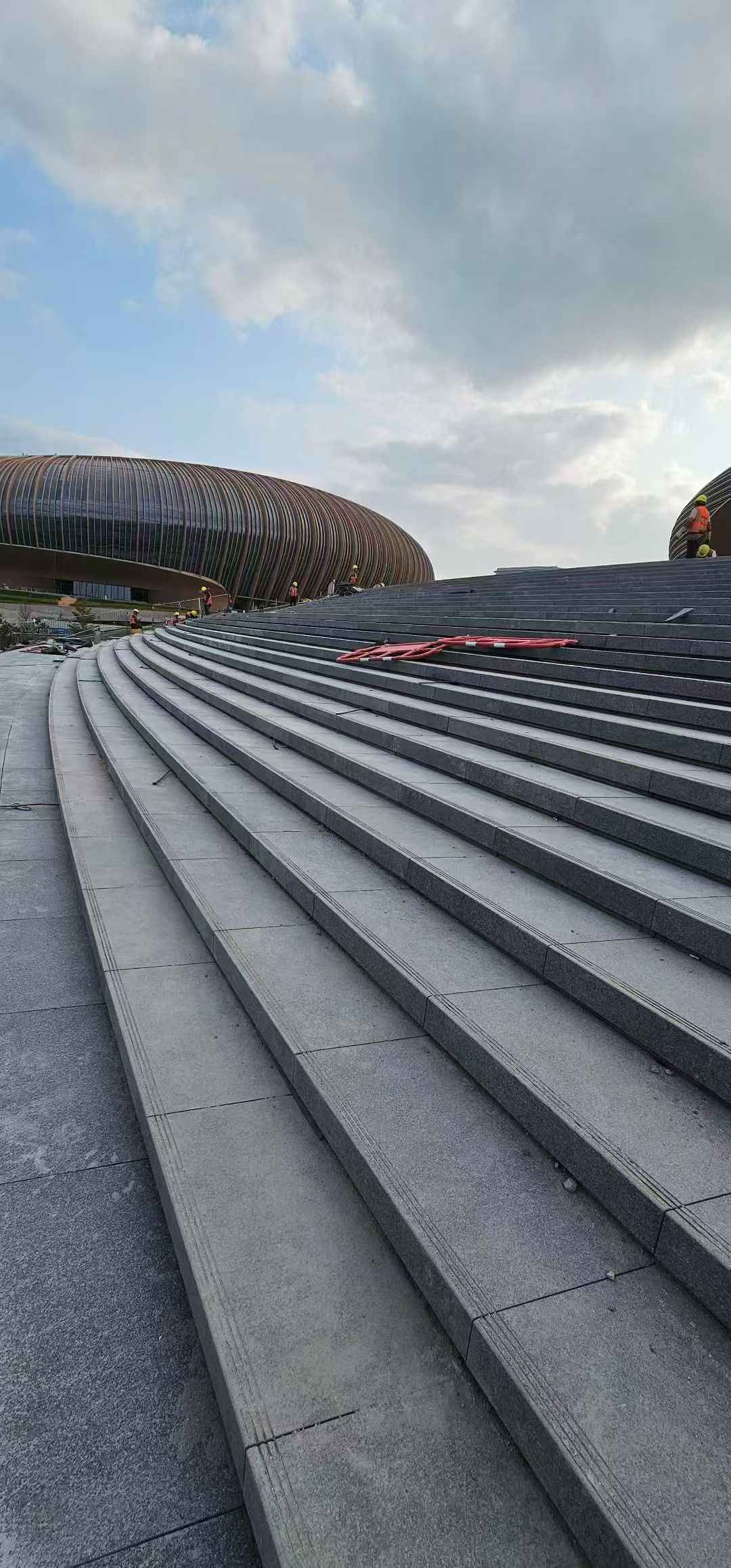 鹤岗 弧形整石台阶铺装效果图