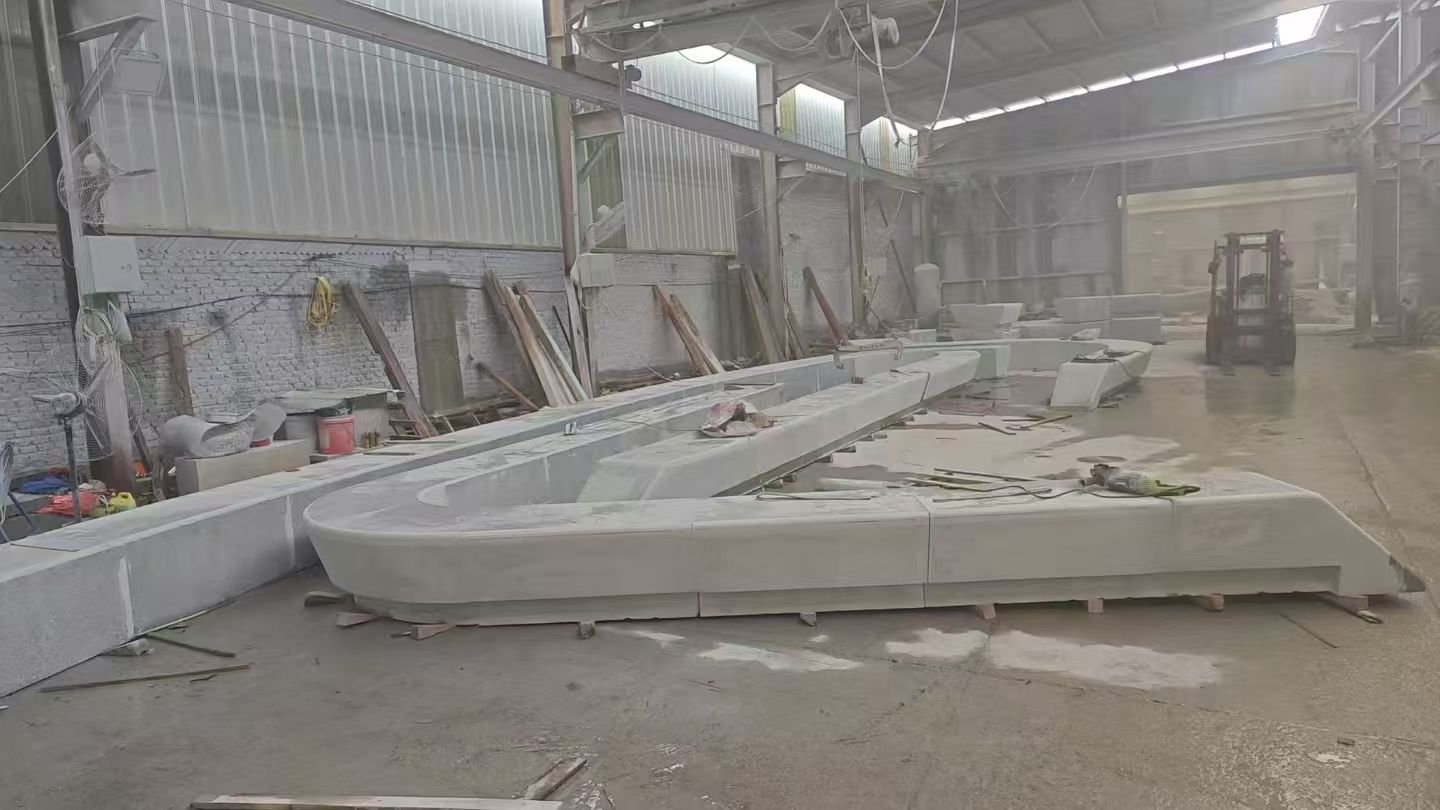 鹤岗 花岗岩整石坐凳拼装