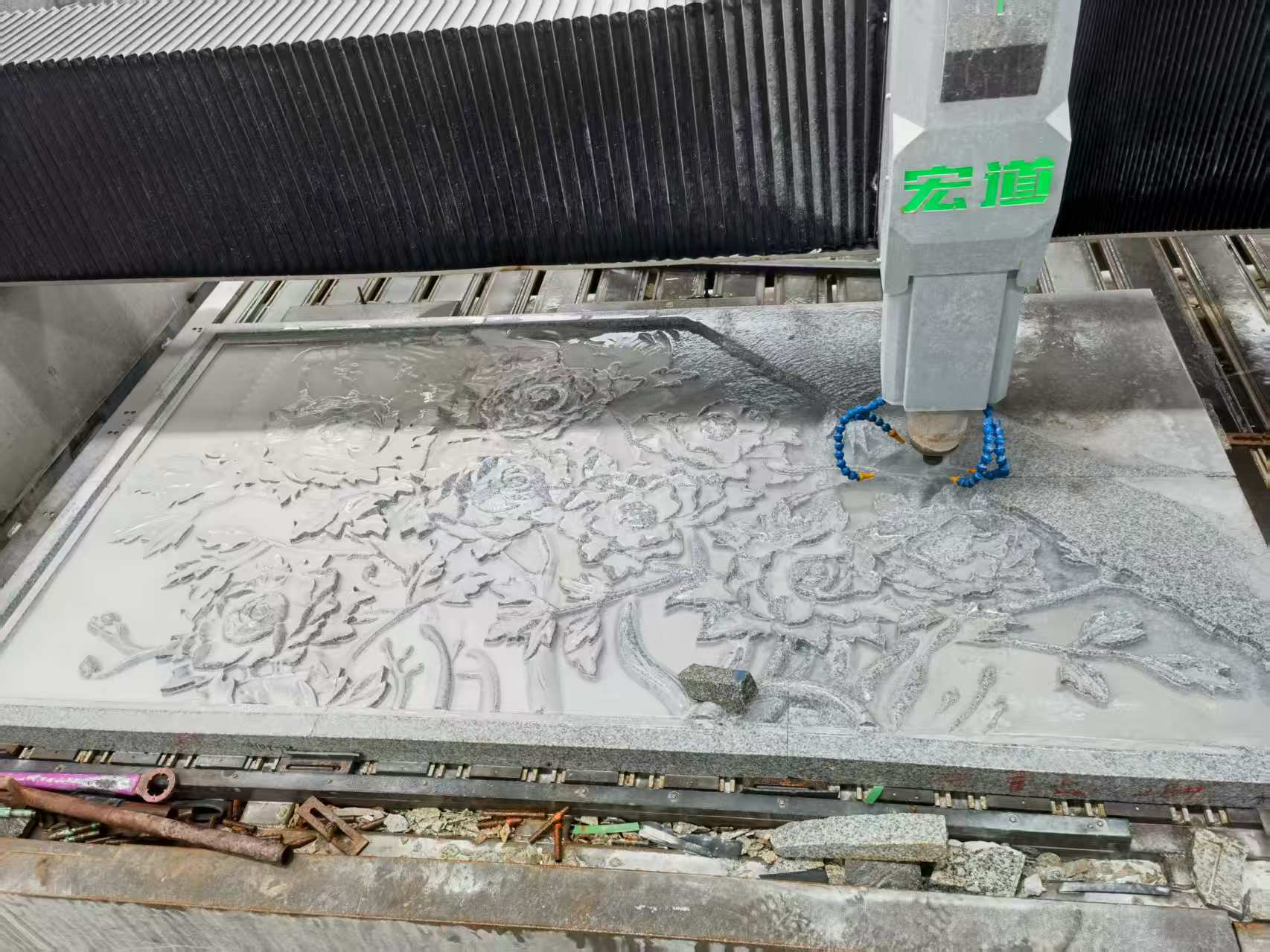 鹤岗 别墅墙面石材雕刻