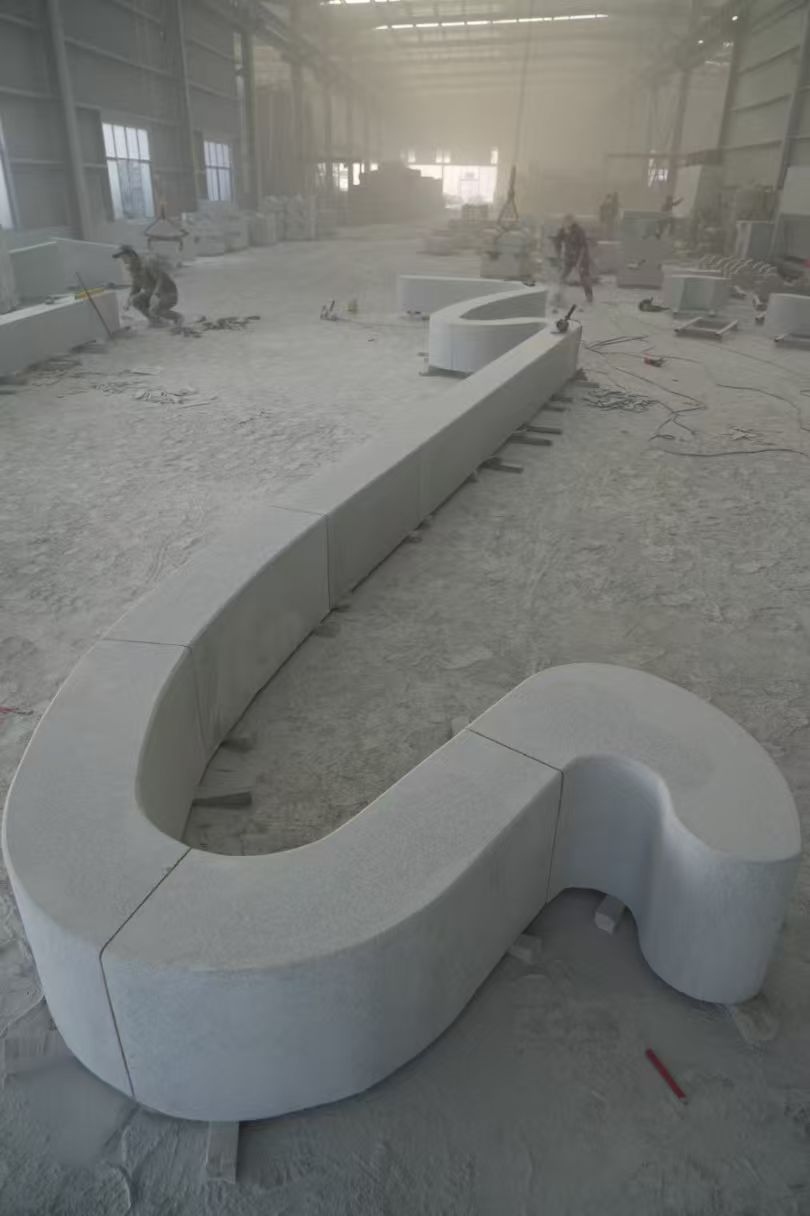 鹤岗 花岗岩整石坐凳拼装